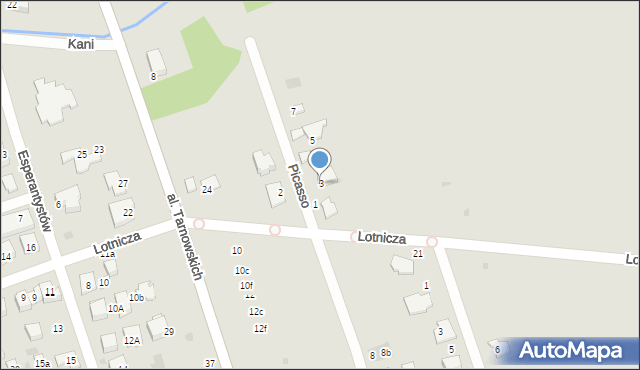 Tarnów, Picasso Pabla, 3, mapa Tarnów