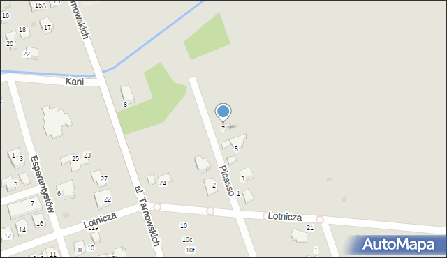 Tarnów, Picasso Pabla, 7, mapa Tarnów