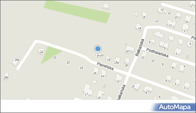 Tarnów, Pienińska, 17, mapa Tarnów