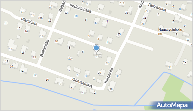 Tarnów, Pienińska, 4, mapa Tarnów