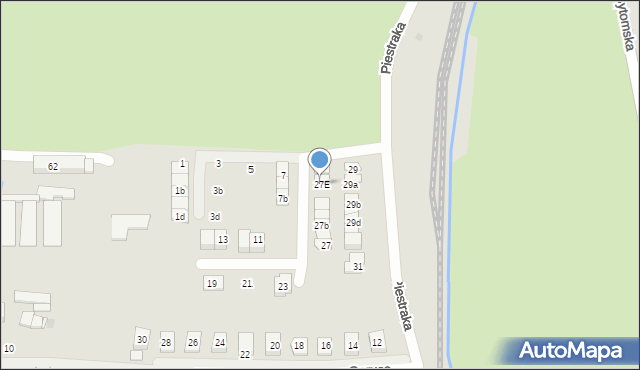 Tarnowskie Góry, Piestraka Feliksa, 27E, mapa Tarnowskie Góry