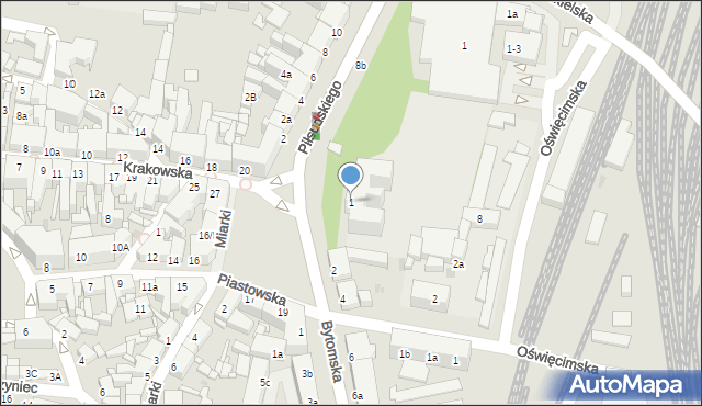 Tarnowskie Góry, Piłsudskiego Józefa, marsz., 1, mapa Tarnowskie Góry