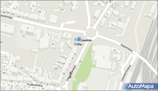 Tarnowskie Góry, Piłsudskiego Józefa, marsz., 12, mapa Tarnowskie Góry