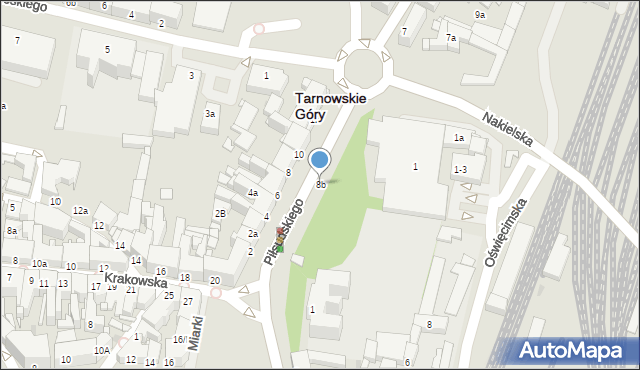 Tarnowskie Góry, Piłsudskiego Józefa, marsz., 8b, mapa Tarnowskie Góry
