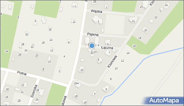 Tartak Brzózki, Piaskowa, 22, mapa Tartak Brzózki