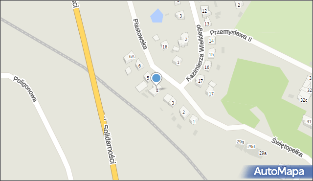 Tczew, Piastowska, 4, mapa Tczew