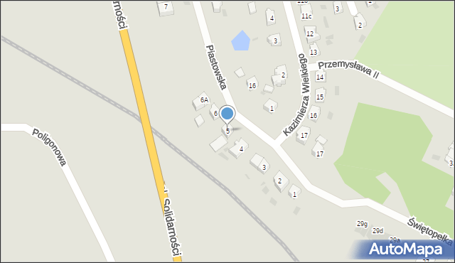 Tczew, Piastowska, 5, mapa Tczew