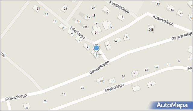 Tczew, Pileckiego Witolda, rtm., 1, mapa Tczew