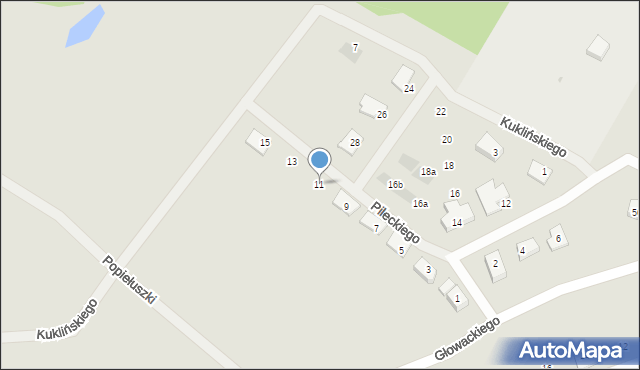 Tczew, Pileckiego Witolda, rtm., 11, mapa Tczew