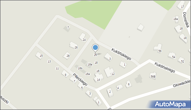 Tczew, Pileckiego Witolda, rtm., 20, mapa Tczew