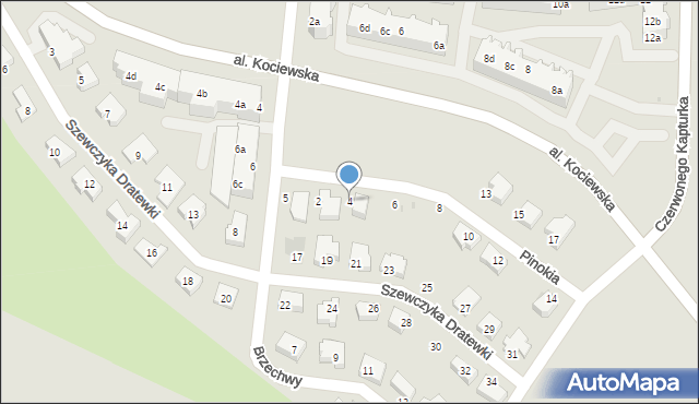 Tczew, Pinokia, 4, mapa Tczew