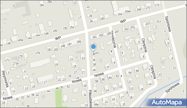 Terespol, Piłsudskiego Józefa, marsz., 34, mapa Terespol