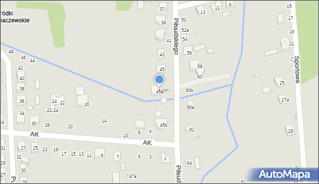 Terespol, Piłsudskiego Józefa, marsz., 45a, mapa Terespol