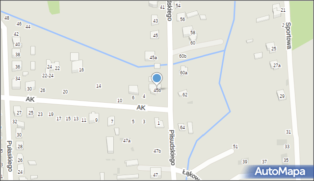 Terespol, Piłsudskiego Józefa, marsz., 45b, mapa Terespol