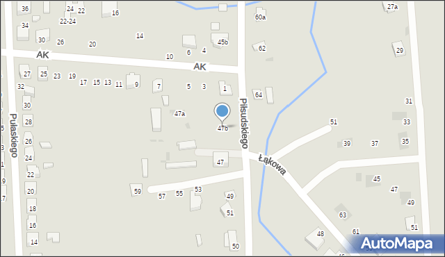 Terespol, Piłsudskiego Józefa, marsz., 47b, mapa Terespol