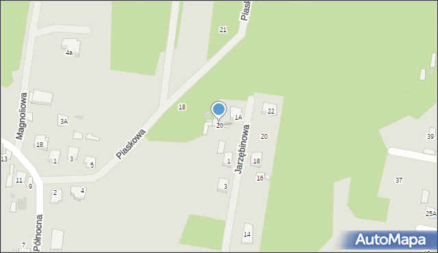 Tłuszcz, Piaskowa, 20, mapa Tłuszcz