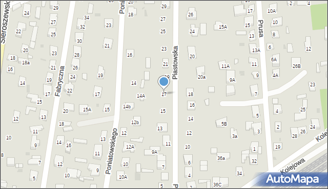 Tłuszcz, Piastowska, 17, mapa Tłuszcz