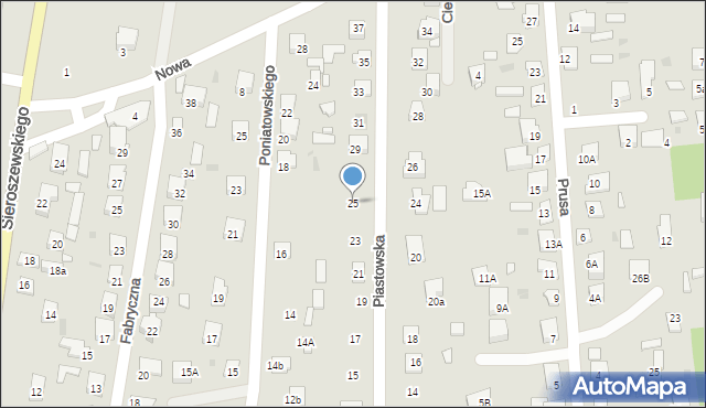 Tłuszcz, Piastowska, 25, mapa Tłuszcz