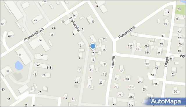 Tłuszcz, Piekarska, 7, mapa Tłuszcz