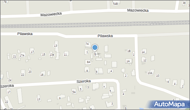 Tłuszcz, Pilawska, 5, mapa Tłuszcz