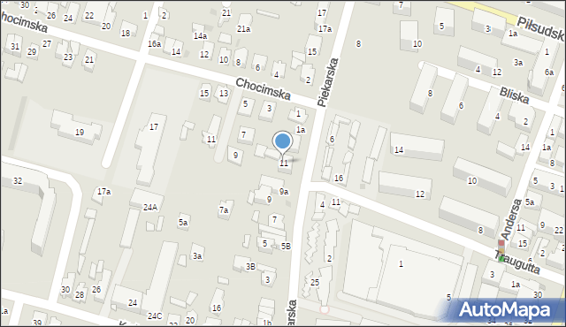 Tomaszów Lubelski, Piekarska, 11, mapa Tomaszów Lubelski