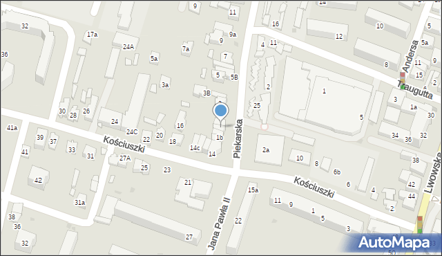 Tomaszów Lubelski, Piekarska, 1d, mapa Tomaszów Lubelski