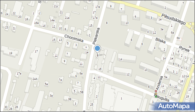 Tomaszów Lubelski, Piekarska, 6, mapa Tomaszów Lubelski