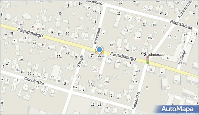 Tomaszów Lubelski, Piłsudskiego Józefa, marsz., 25, mapa Tomaszów Lubelski
