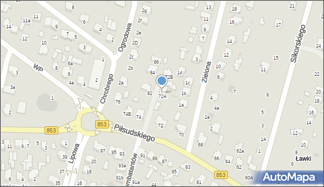 Tomaszów Lubelski, Piłsudskiego Józefa, marsz., 78, mapa Tomaszów Lubelski