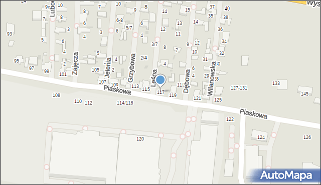 Tomaszów Mazowiecki, Piaskowa, 117, mapa Tomaszów Mazowiecki