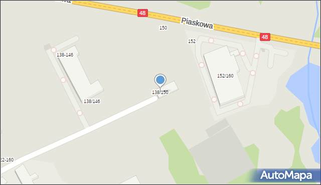 Tomaszów Mazowiecki, Piaskowa, 138/150, mapa Tomaszów Mazowiecki