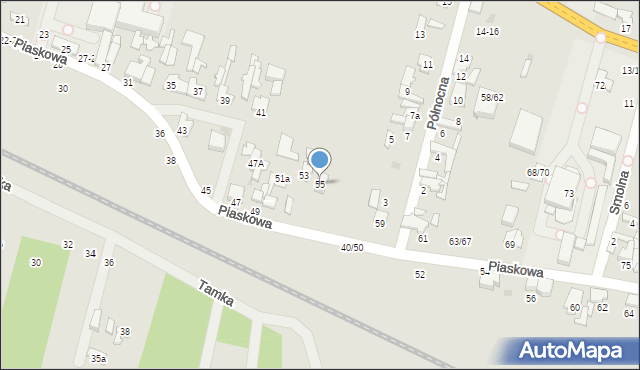 Tomaszów Mazowiecki, Piaskowa, 55, mapa Tomaszów Mazowiecki