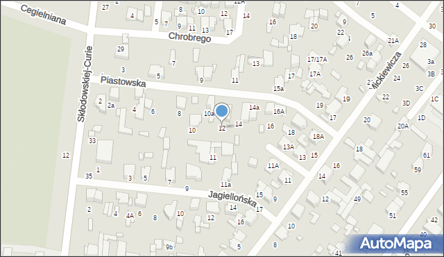 Tomaszów Mazowiecki, Piastowska, 12, mapa Tomaszów Mazowiecki