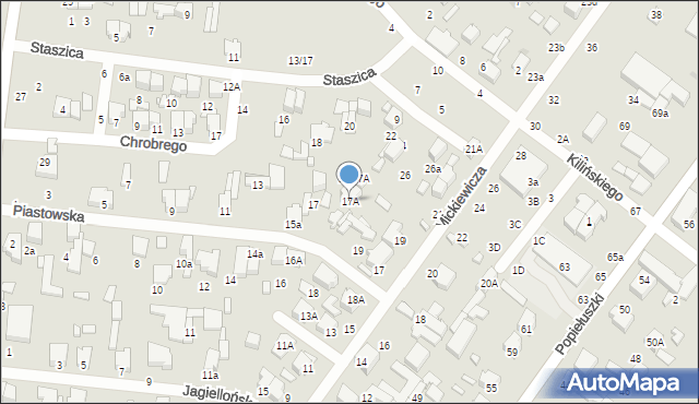 Tomaszów Mazowiecki, Piastowska, 17A, mapa Tomaszów Mazowiecki
