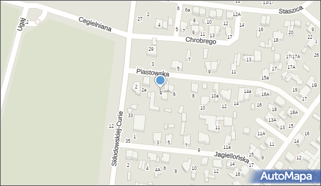 Tomaszów Mazowiecki, Piastowska, 4, mapa Tomaszów Mazowiecki