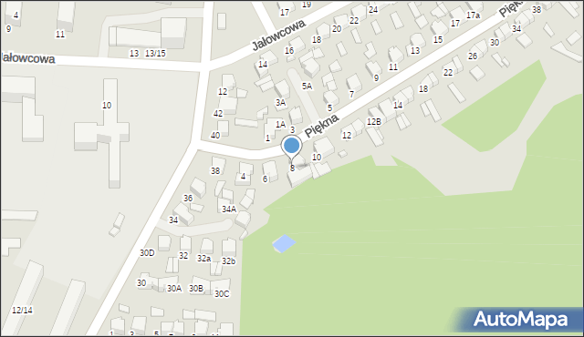 Tomaszów Mazowiecki, Piękna, 8, mapa Tomaszów Mazowiecki