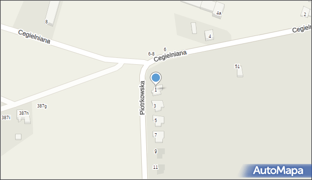 Tomaszów Mazowiecki, Piotrkowska, 1, mapa Tomaszów Mazowiecki