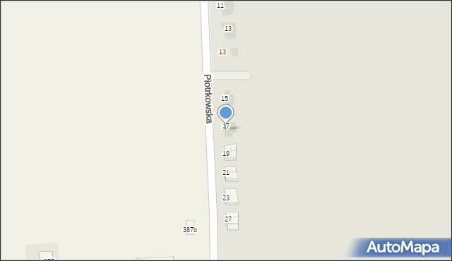 Tomaszów Mazowiecki, Piotrkowska, 17a, mapa Tomaszów Mazowiecki