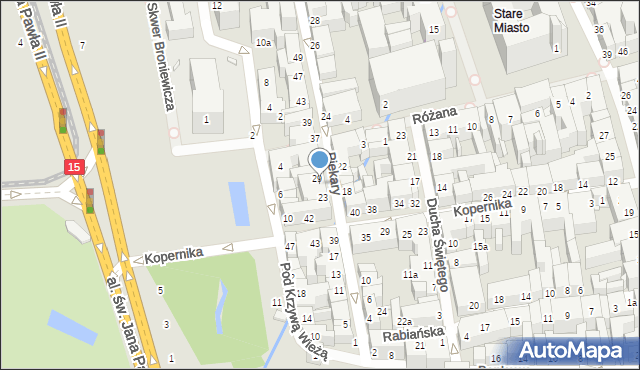 Toruń, Piekary, 27, mapa Torunia