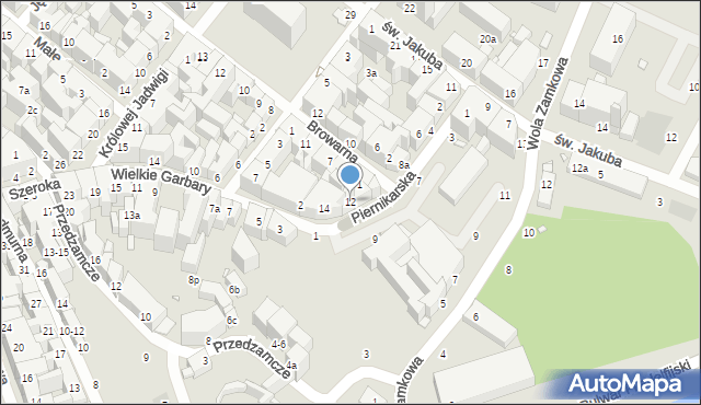 Toruń, Piernikarska, 12, mapa Torunia