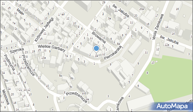 Toruń, Piernikarska, 14, mapa Torunia