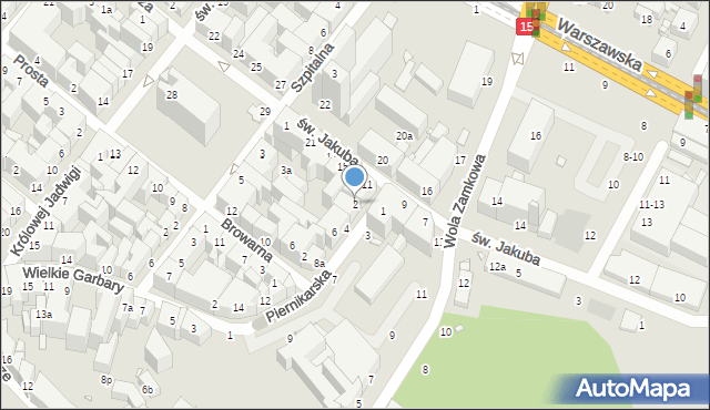 Toruń, Piernikarska, 2, mapa Torunia