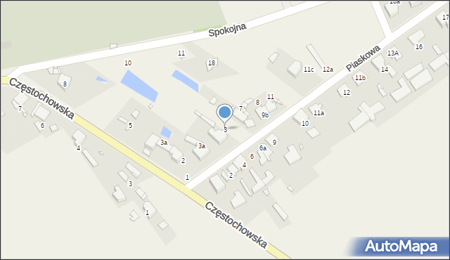 Truskolasy, Piaskowa, 3, mapa Truskolasy