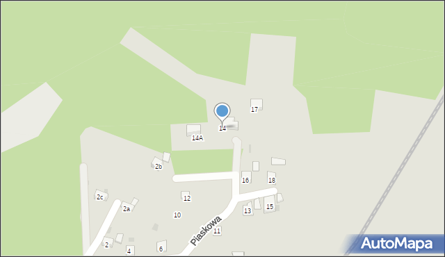 Trzebinia, Piaskowa, 14, mapa Trzebinia