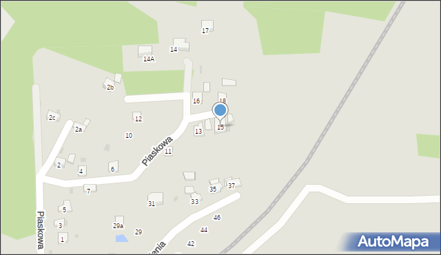 Trzebinia, Piaskowa, 15, mapa Trzebinia