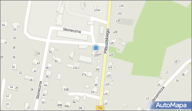 Trzebinia, Piłsudskiego Józefa, marsz., 103, mapa Trzebinia