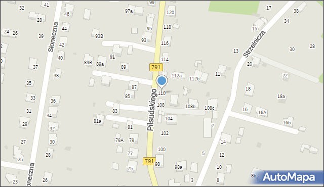 Trzebinia, Piłsudskiego Józefa, marsz., 110, mapa Trzebinia