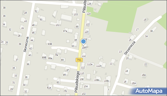 Trzebinia, Piłsudskiego Józefa, marsz., 116, mapa Trzebinia