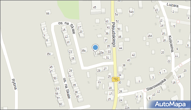 Trzebinia, Piłsudskiego Józefa, marsz., 33b, mapa Trzebinia