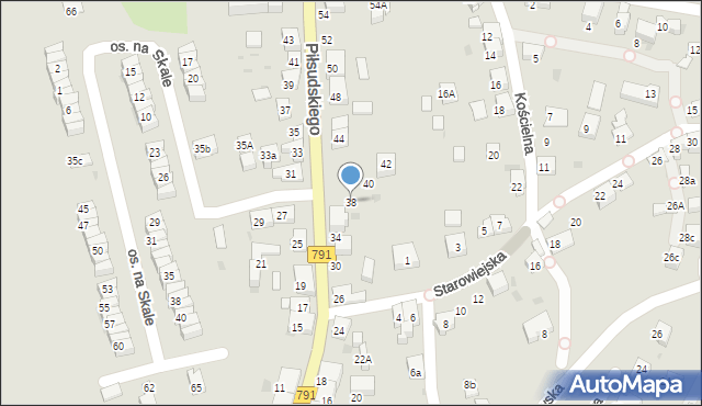 Trzebinia, Piłsudskiego Józefa, marsz., 38, mapa Trzebinia
